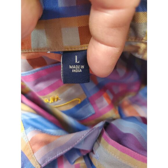 Robert Graham Men's Vibrant Multi Colored Long Sleeve Shirt Size L. Excellent c - Picture 10 of 12